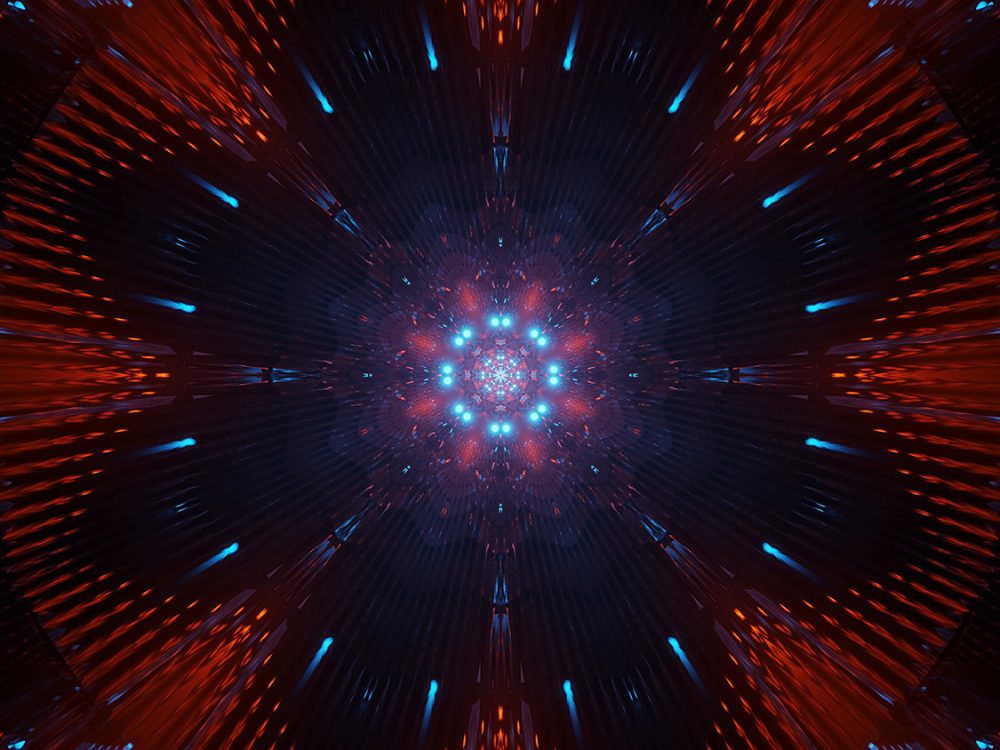 Cosmic Background with Colorful Laser Lights