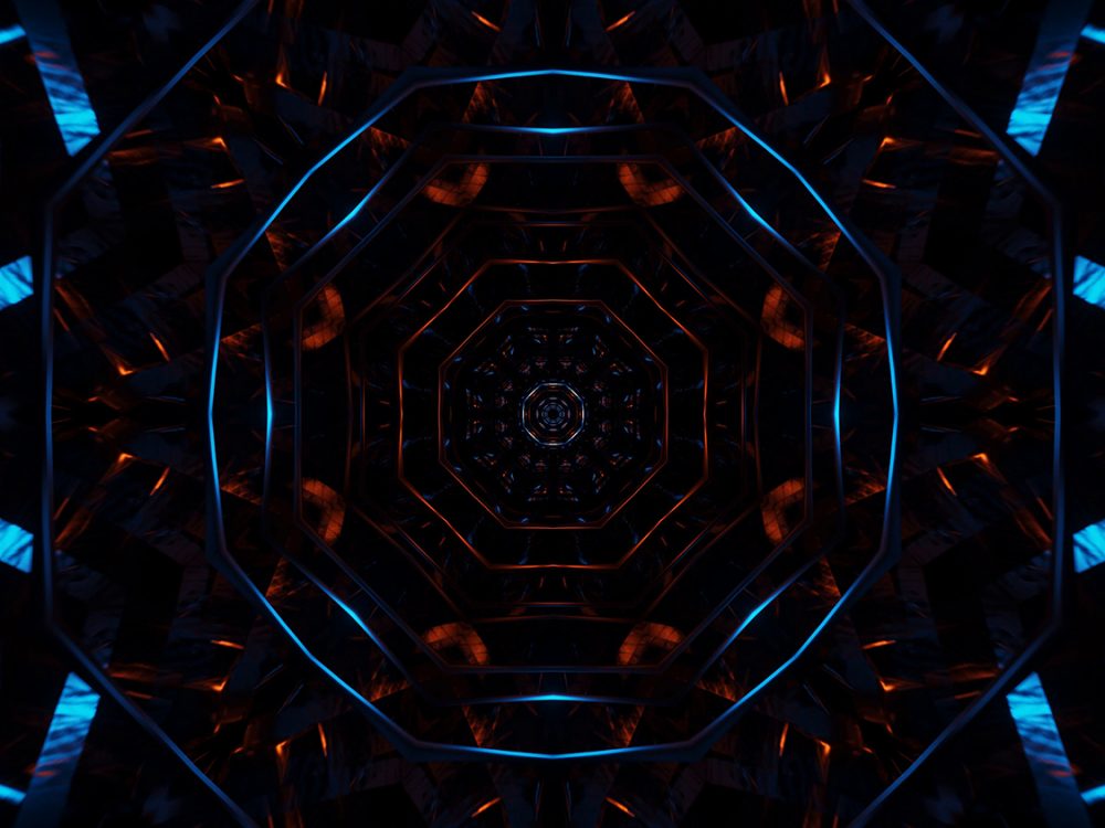 Cosmic Background with Colorful Laser Lights