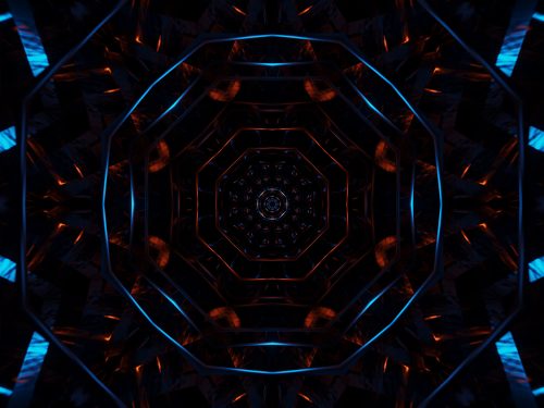 Cosmic Background with Colorful Laser Lights