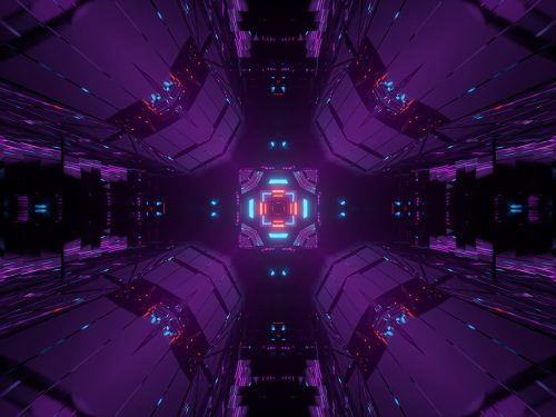 Cosmic Background with Colorful Laser Lights