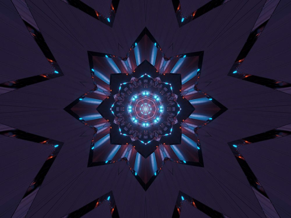 Cosmic Background with Colorful Laser Lights