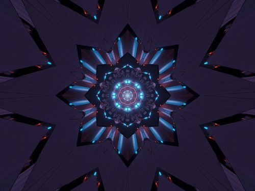 Cosmic Background with Colorful Laser Lights