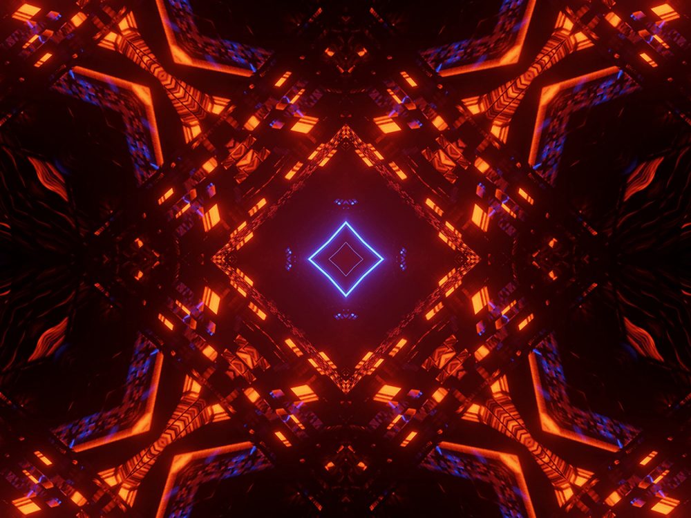 Cosmic Background with Colorful Laser Lights