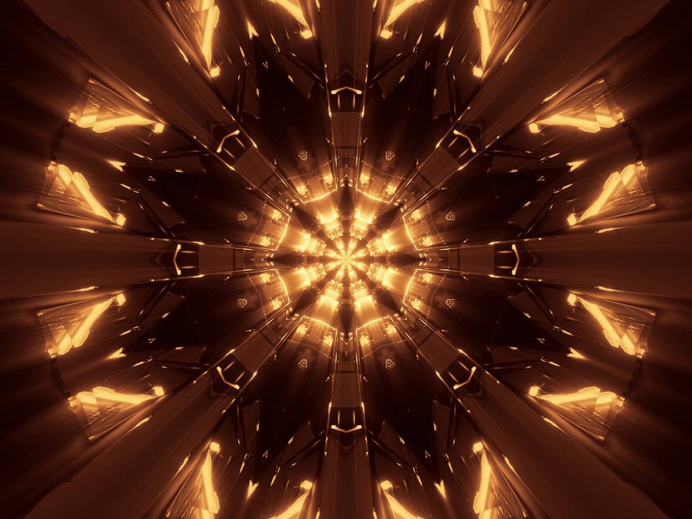 Cosmic Background with Colorful Laser Lights