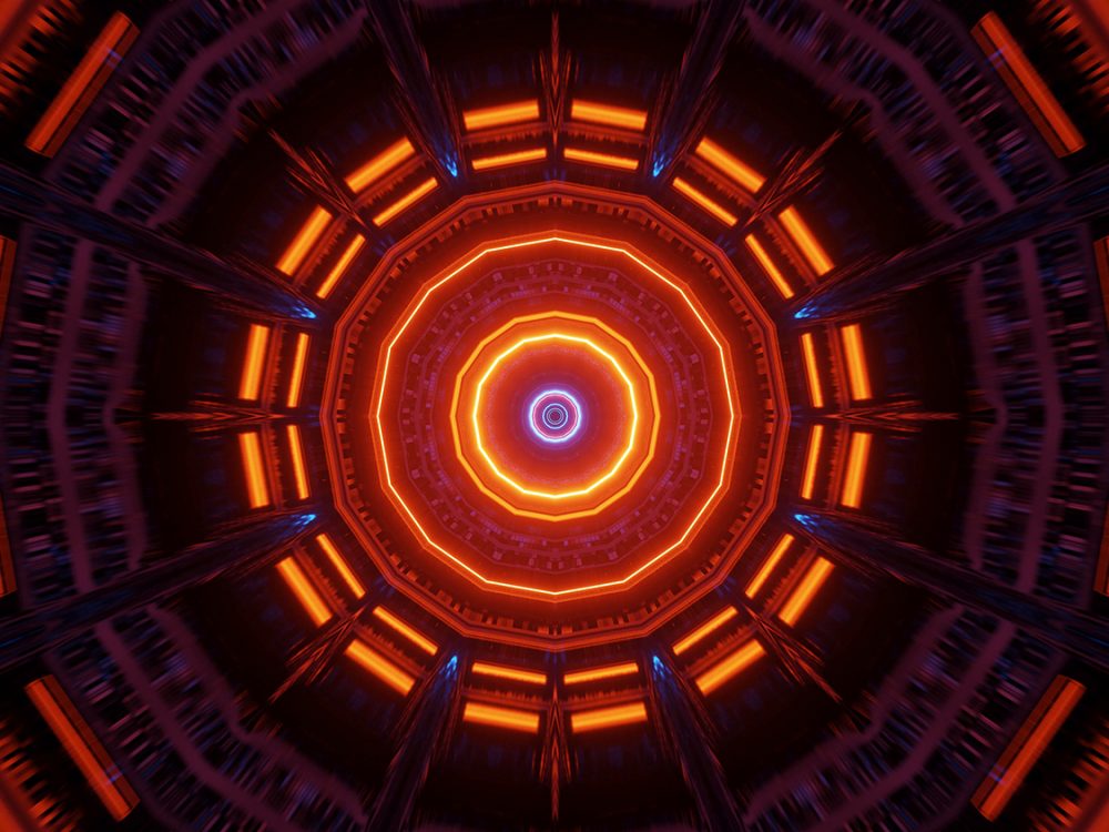 Cosmic Background with Colorful Laser Lights