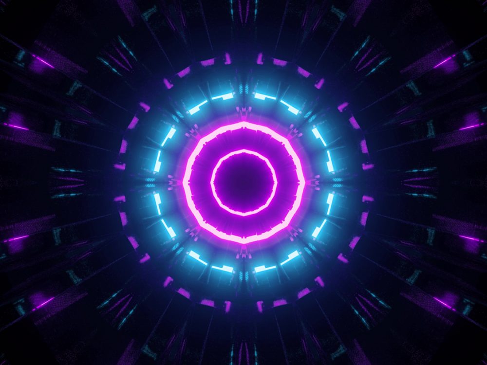 Cosmic Background with Colorful Laser Lights