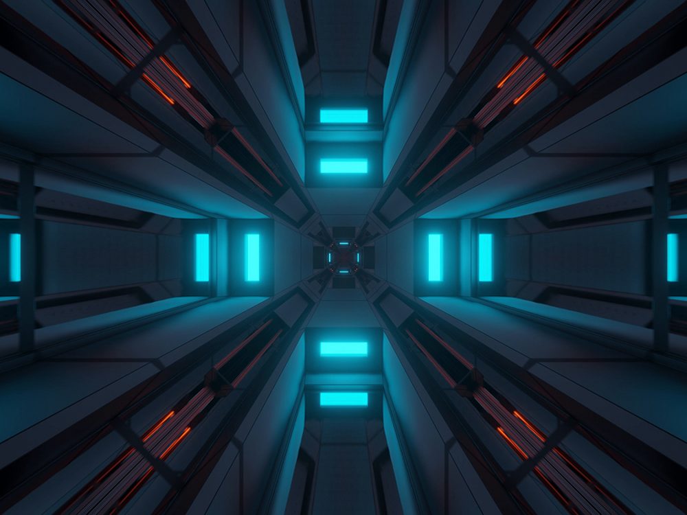 Cosmic Background with Colorful Laser Lights