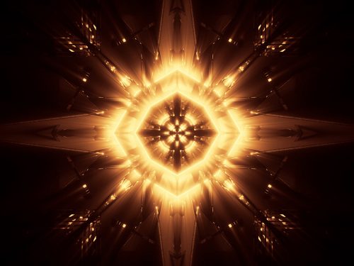 Cosmic Background with Colorful Laser Lights