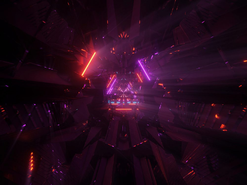 Cosmic Background with Colorful Laser Lights