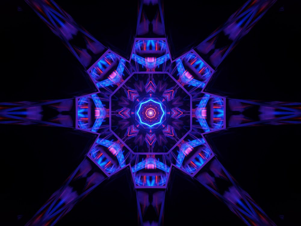 Cosmic Background with Colorful Laser Lights