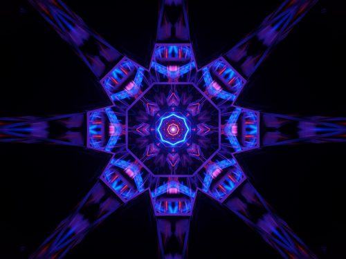 Cosmic Background with Colorful Laser Lights