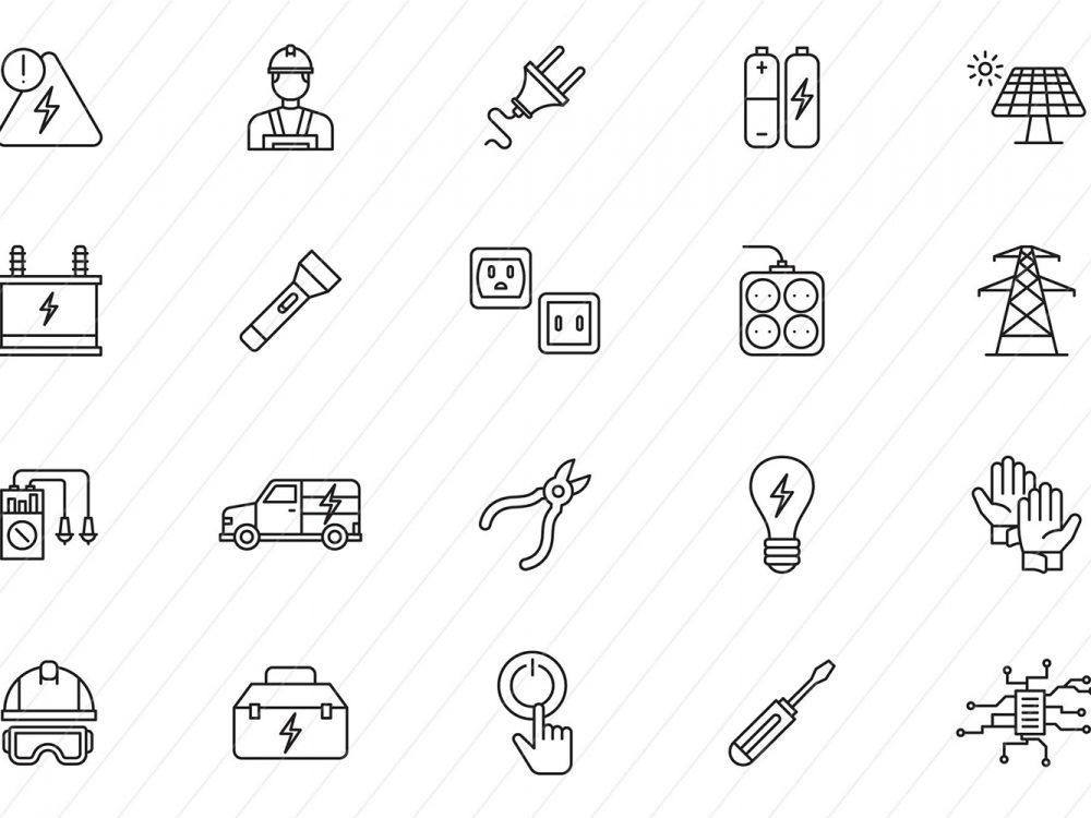 Electricity Vector Icons