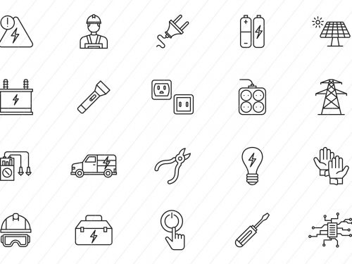 Electricity Vector Icons