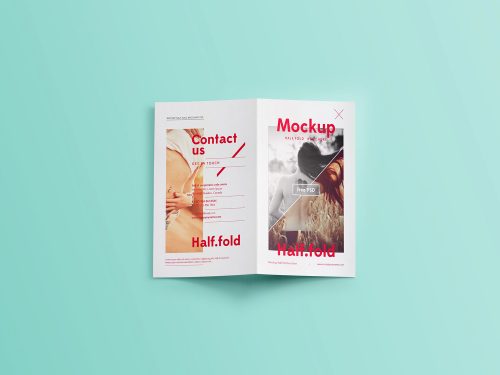 Free Bi-Fold Brochure Mockup