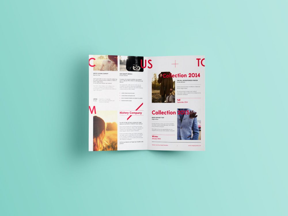 Free Bi-Fold Brochure Mockup