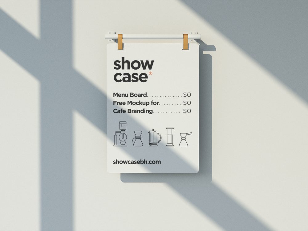 Free MenuBoard Mockup