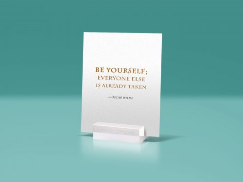 Glass Stand Display Quote Mockup
