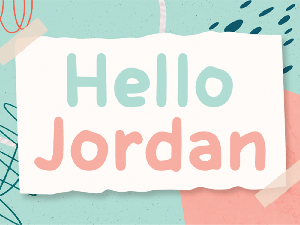 Hello Jordan Free Font