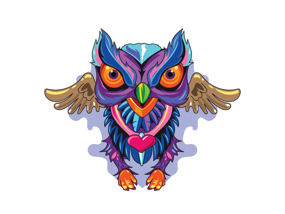 Owl Colorful Logo Design