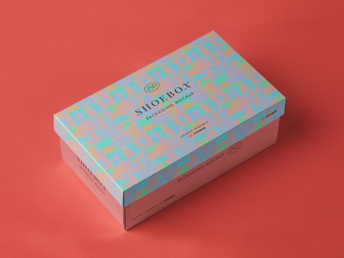 Packaging Psd Box Shoe Mockup