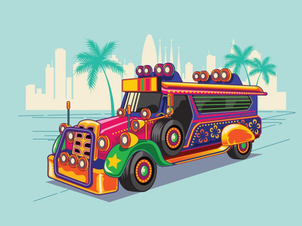 Philippine Jeep Vector Illustration