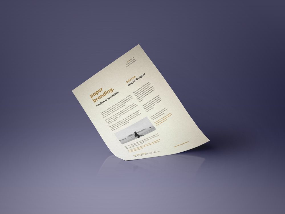 Psd A4 Paper Mockup
