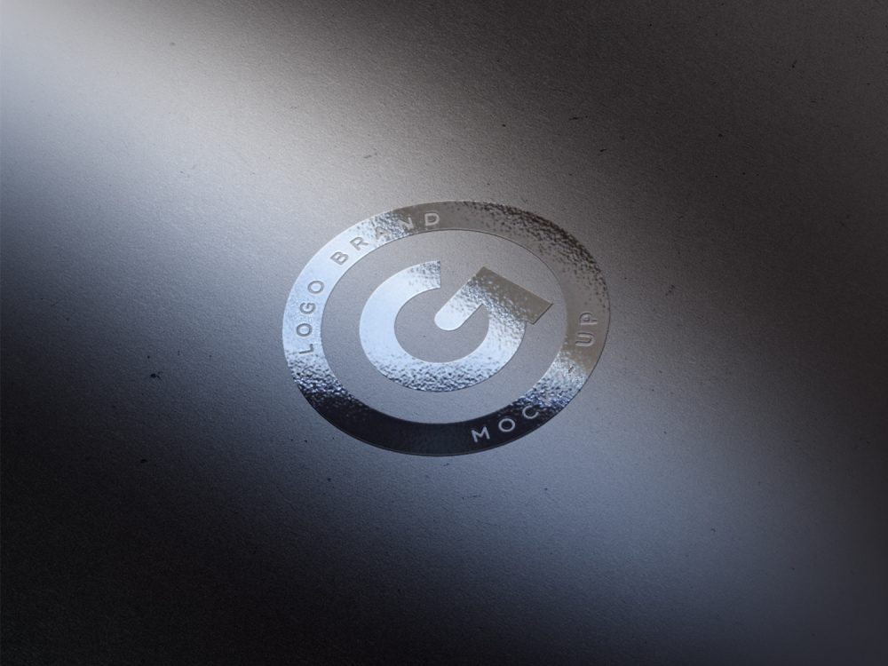 Silver Foil Logo Mockup