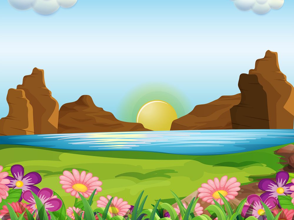 Spring Landscape Nature Illustration