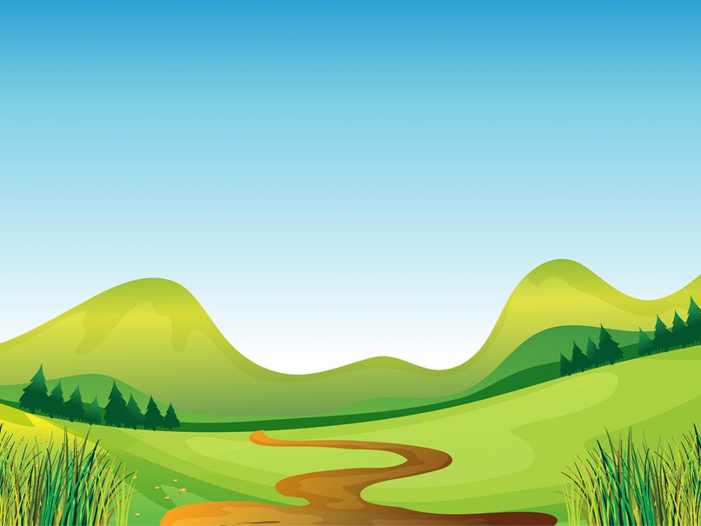 Spring Landscape Nature Illustration