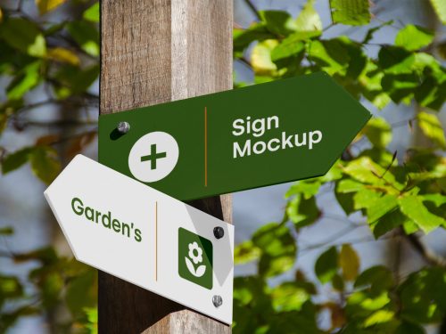 Wayfinding & Signage PSD Mockup