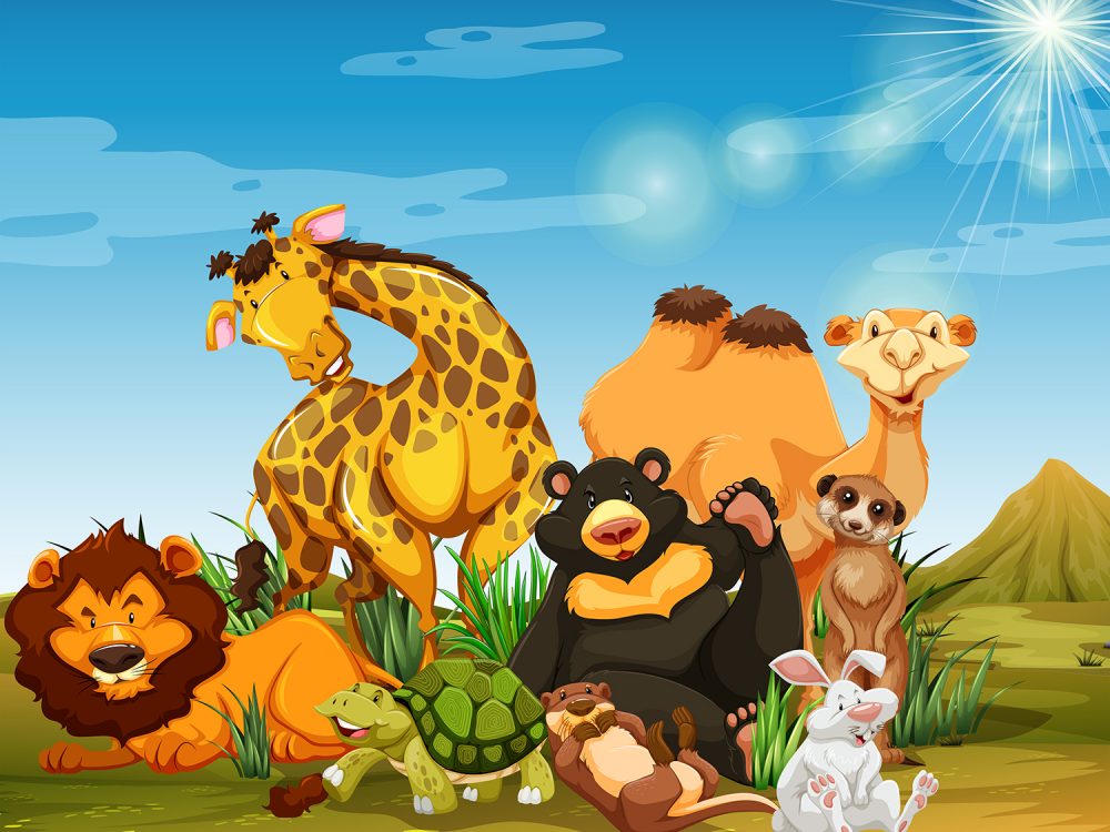 Wild Animals Free Vector Illustration