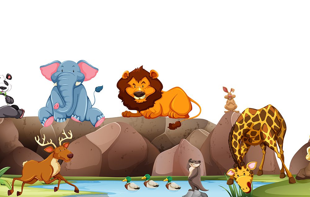 Wild Animals Free Vector Illustration
