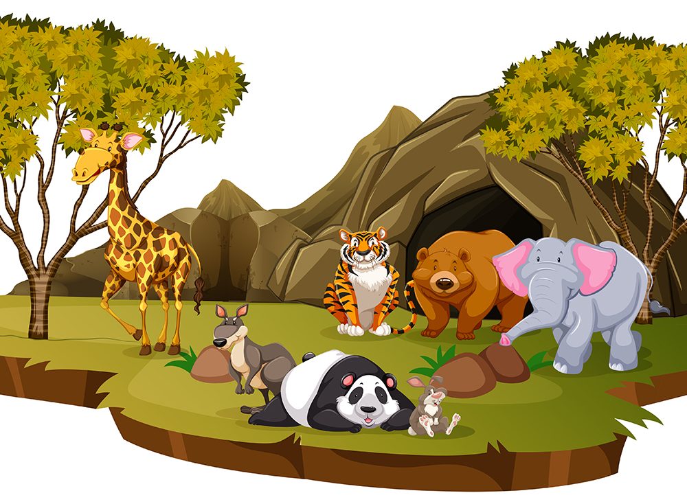 Wild Animals Free Vector Illustration