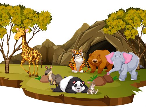 Wild Animals Free Vector Illustration