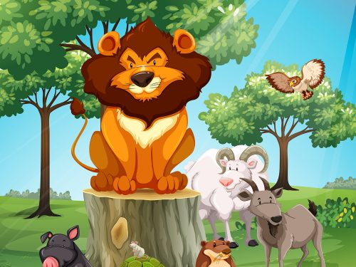 Wild Animals Free Vector Illustration