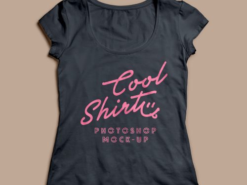Woman T-Shirt Mockup PSD