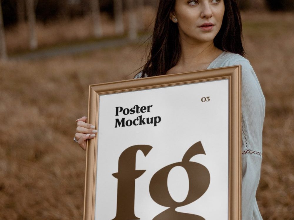 Women with Poster Mockup