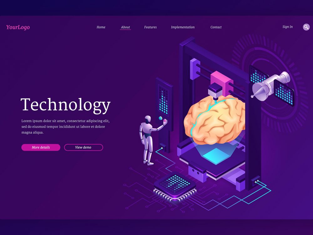 Artificial Intelligence Concept Background