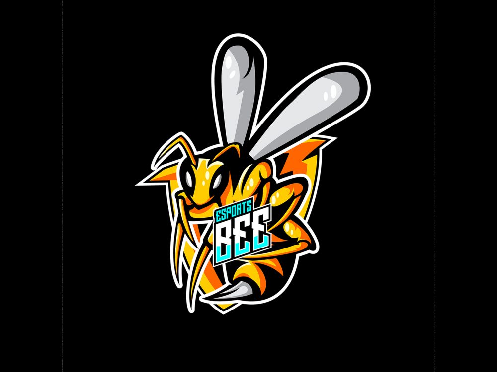 Bee Mascot Emblem Free Vector Illustration