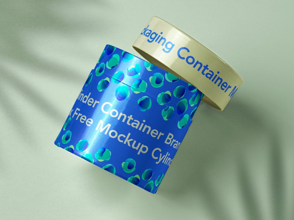 Branding Cylinder Psd Box Mockup