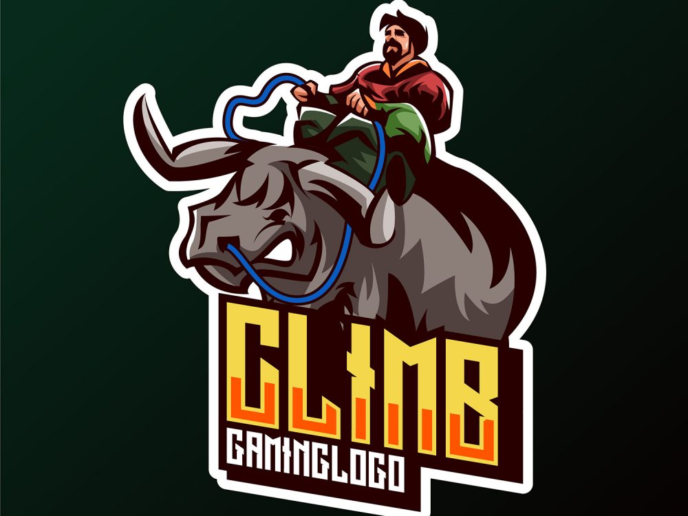 Buffalo Gaming Emblem Free Vector Illustration