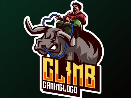 Buffalo Gaming Emblem Free Vector Illustration