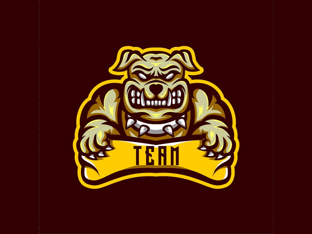 Bulldog Team Emblem Illustration