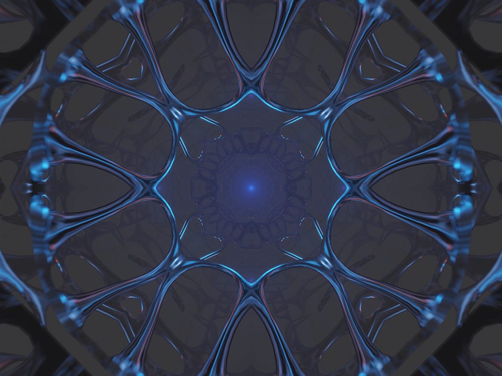 Cosmic Background with Colorful Laser Lights