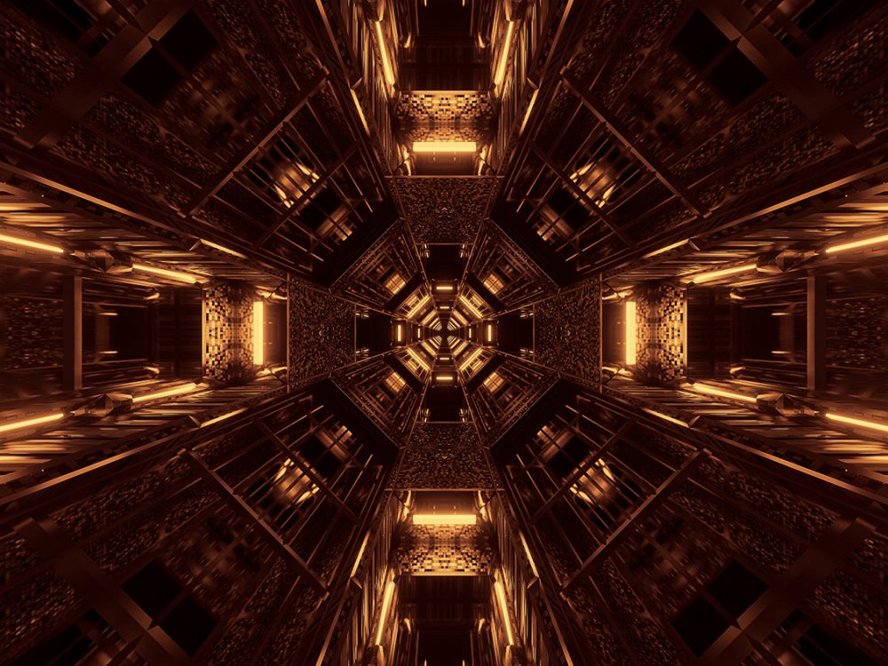 Cosmic Background with Colorful Laser Lights