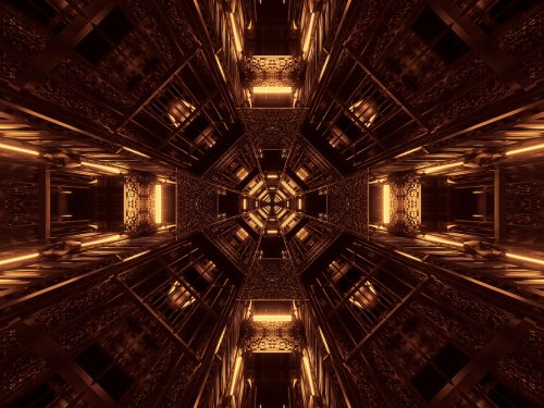 Cosmic Background with Colorful Laser Lights