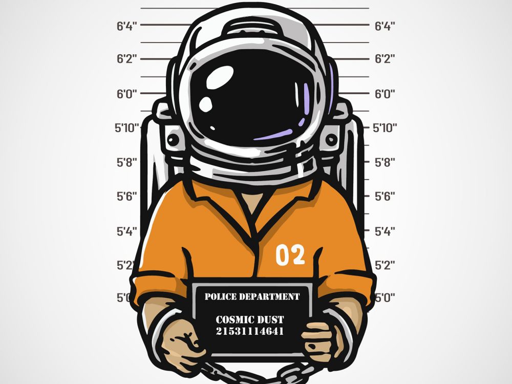 Criminal Astronaut Illustration
