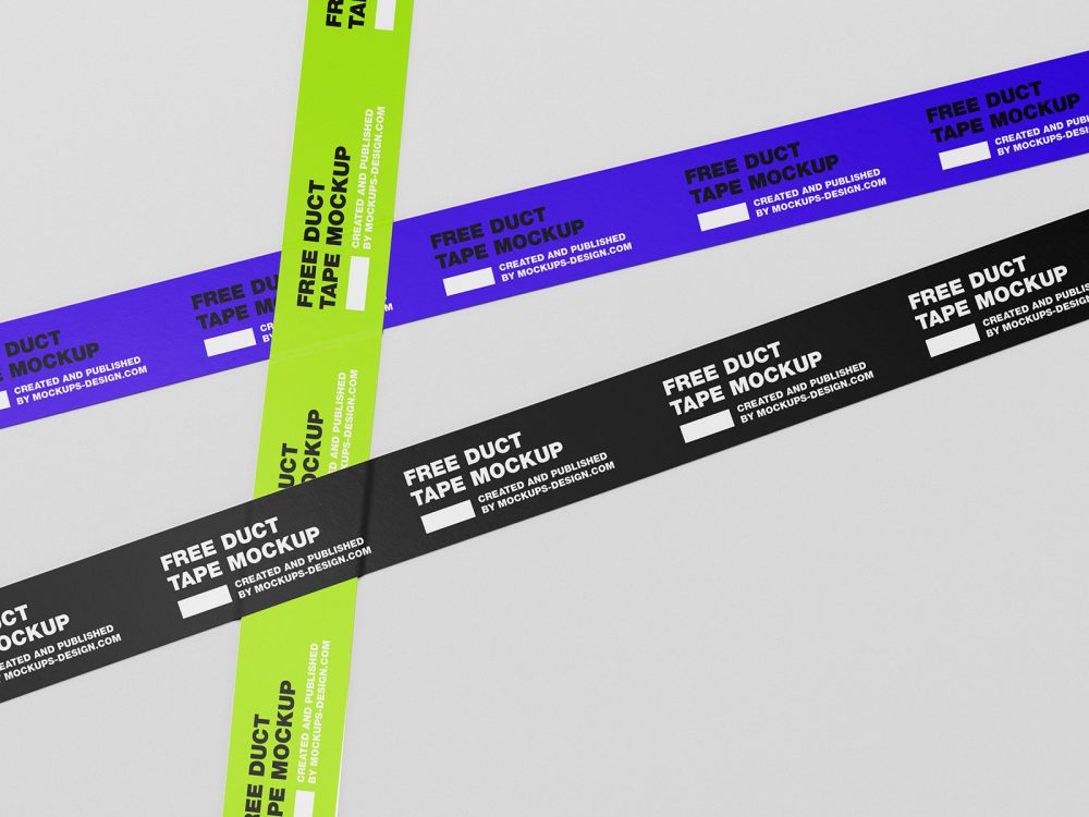 Free Duct Tape Strips Mockup
