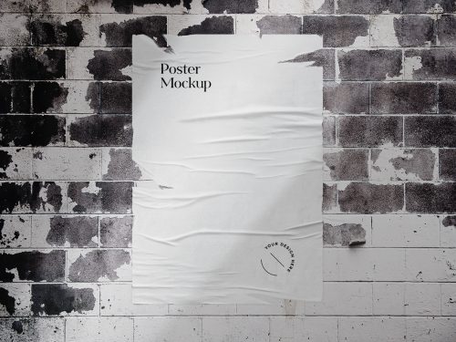 Grunge Ripped Poster Mockup