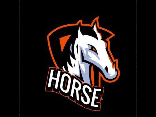 Horse Head Mascot Emblem Free Vector Illustration